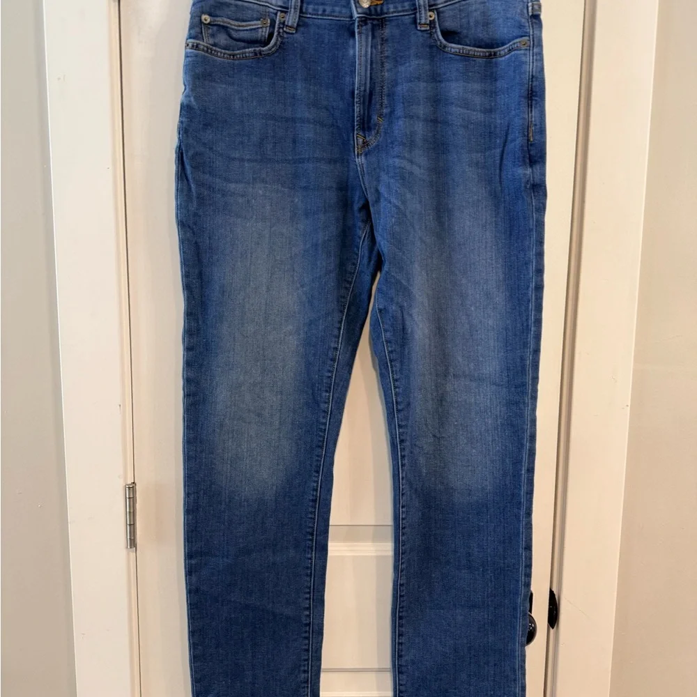 Banana Republic Travel Jean Men’s 35x32 Slim Fit Jeans Hemmed 28.5”